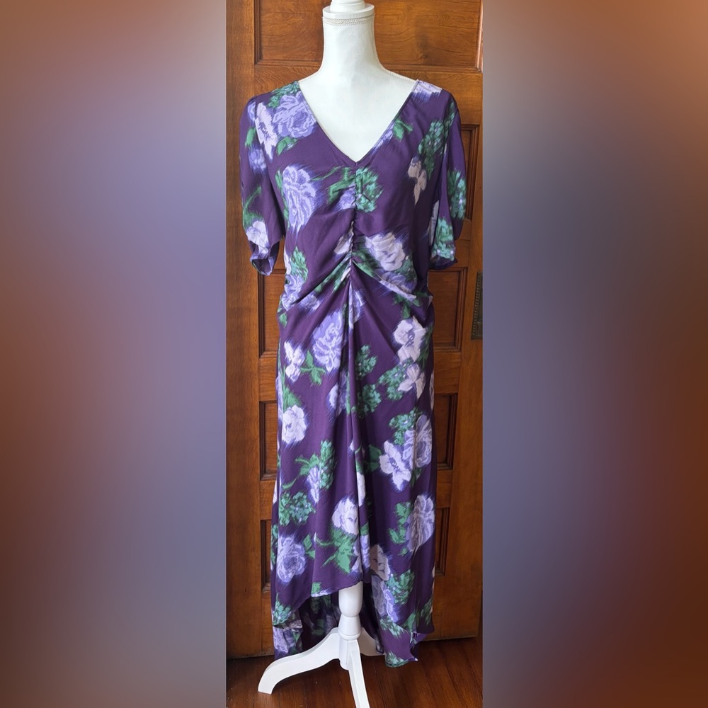 A New Day Purple Floral High Low Dress